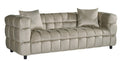 Sofá LORING / 3 plazas / tejido velvet gris claro