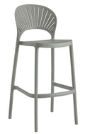 Taburete ABANICO, apilable, polipropileno gris