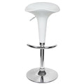 Taburete NORMAN ( L ), cromado, abs blanco